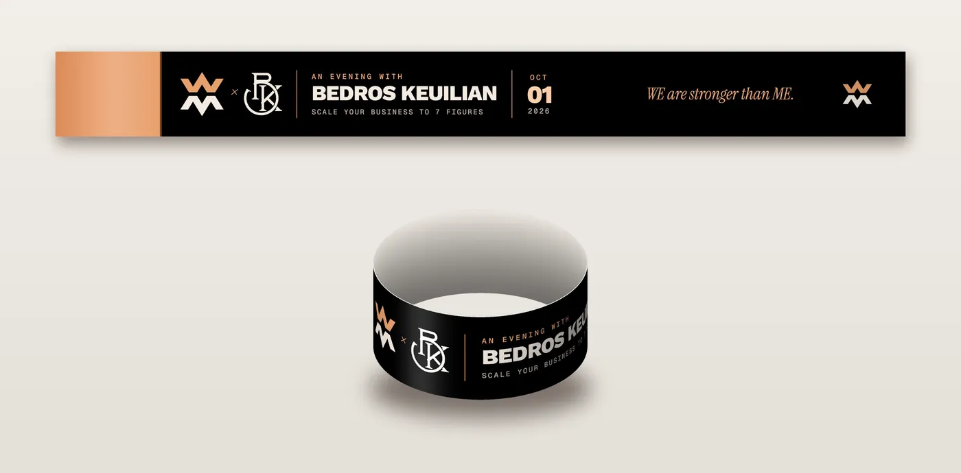 Custom event wristband