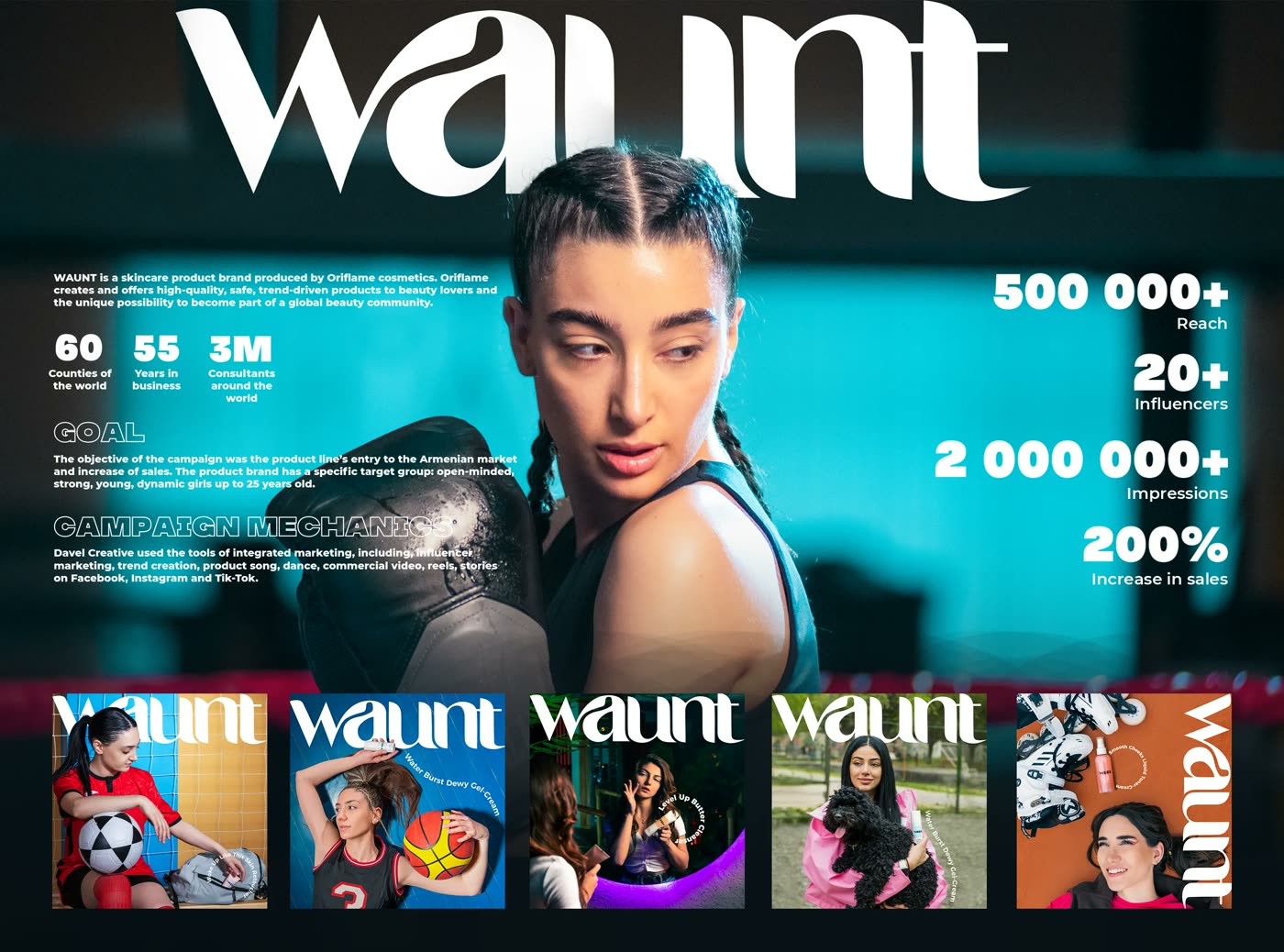 WAUNT by Oriflame: Gen Z skincare launch campaign
